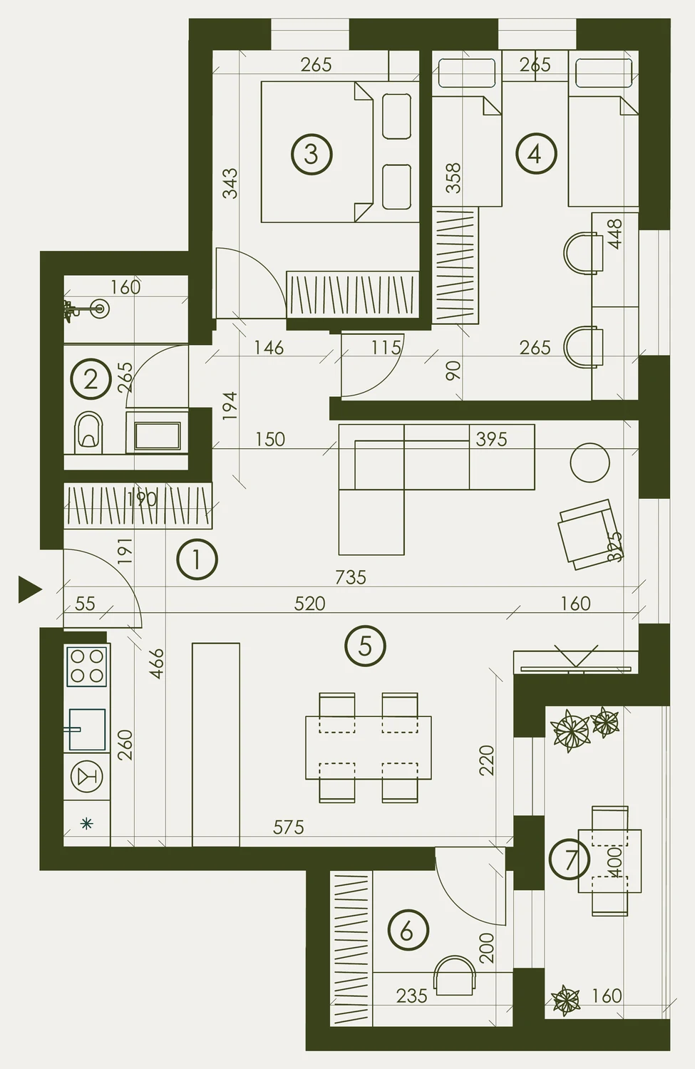 Tlocrt — S10, ResidenceZ Zabok